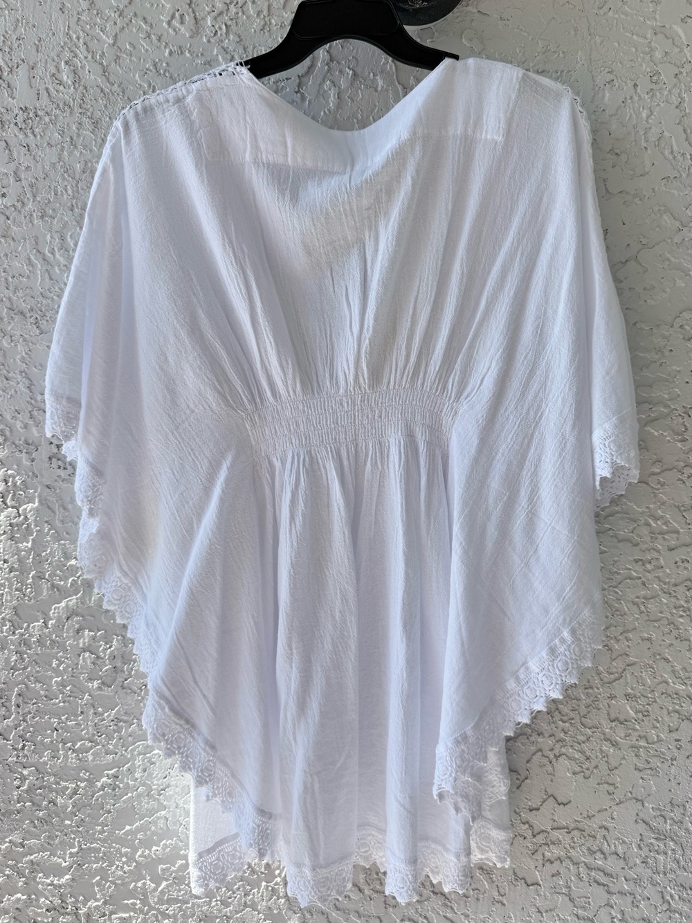 Blanco by Nature Aqua White Crochet Trim Swim Cover-Up Large - Picture 3 of 10
